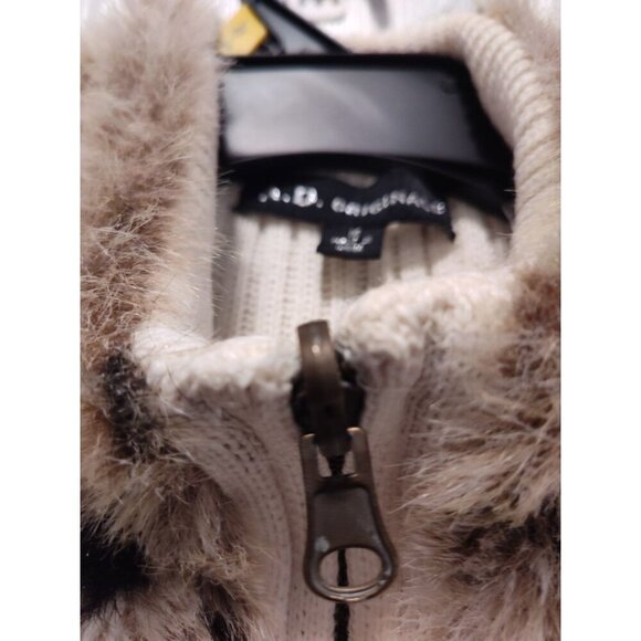 A.D. Originals‎ Vintage Faux Fur Sweater Vest Size Medium Leopard Cheetah Print - Picture 4 of 7